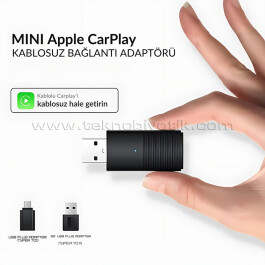 Ottocast Mini - Apple IOS Destekli Kablosuz/Wireless Apple Carplay Dönüştürücü Araç Kiti (CP86)