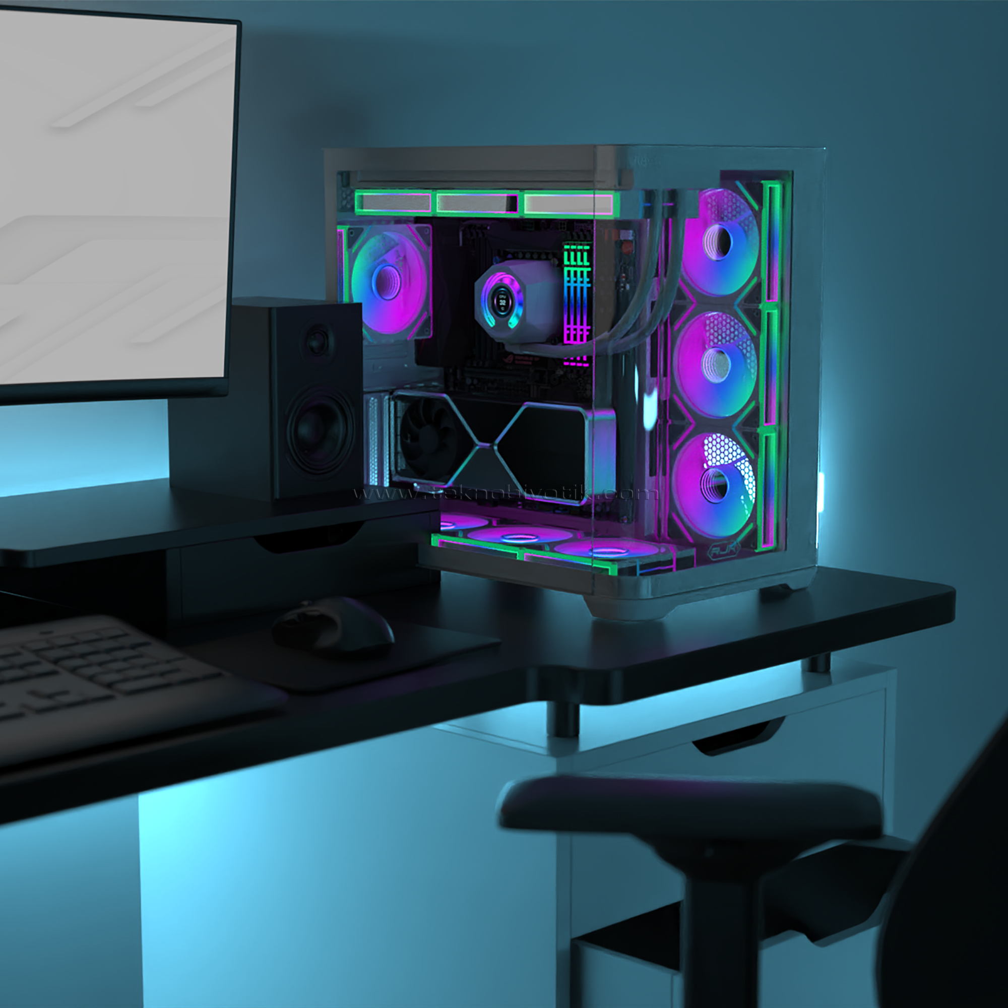Raijintek ATREUS BT4 Black 4xARGB Fanlı Type-C Showcase E-ATX ...