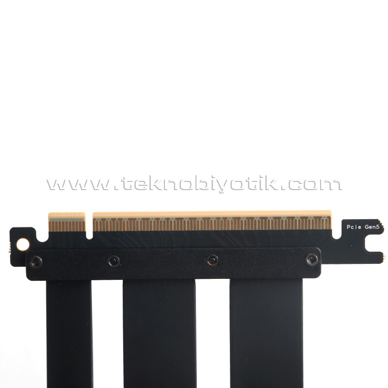 Dark PCIe 5.0 x16, 90 Derece Açılı 20cm Yüksek Hızlı GPU Riser Kablo ...