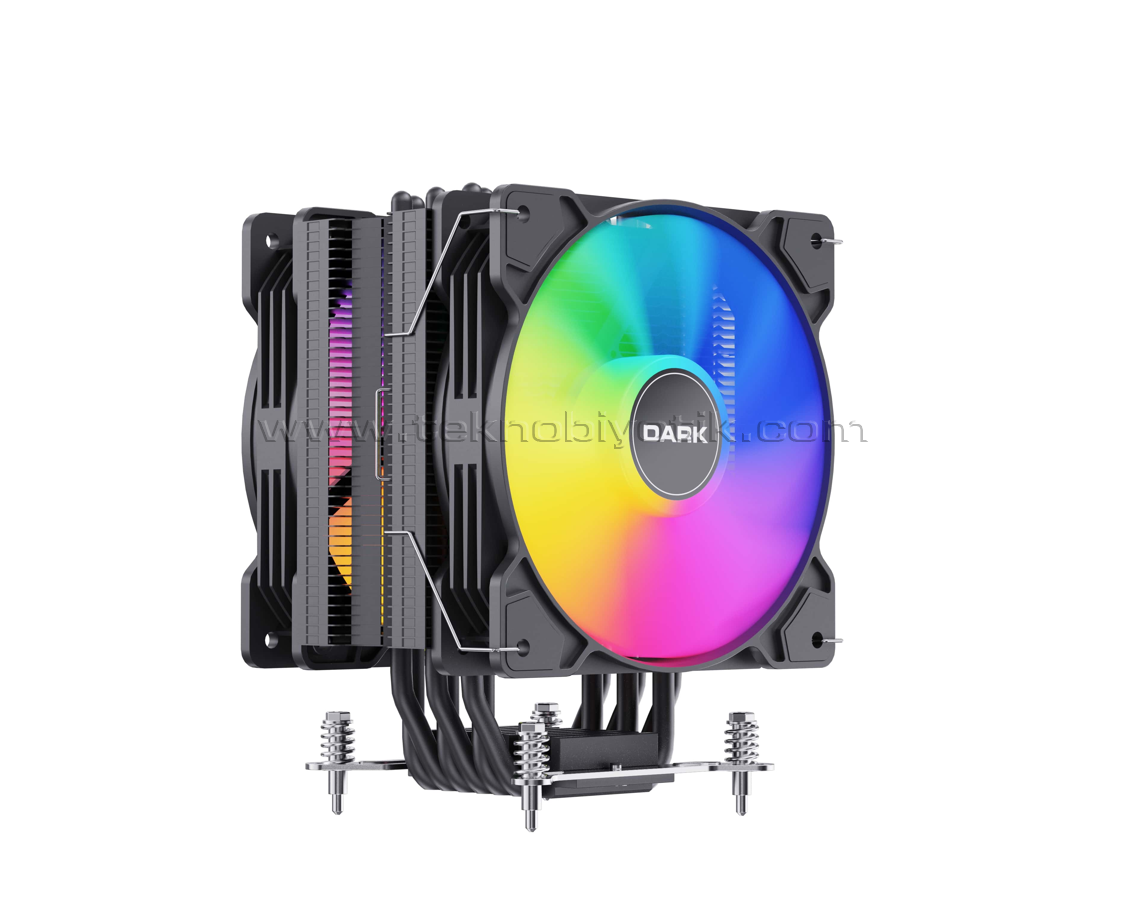Dark Freezer X125 2x12cm 72CFM ARGB LED Fanlı, 4Pin PWM Bağlantılı