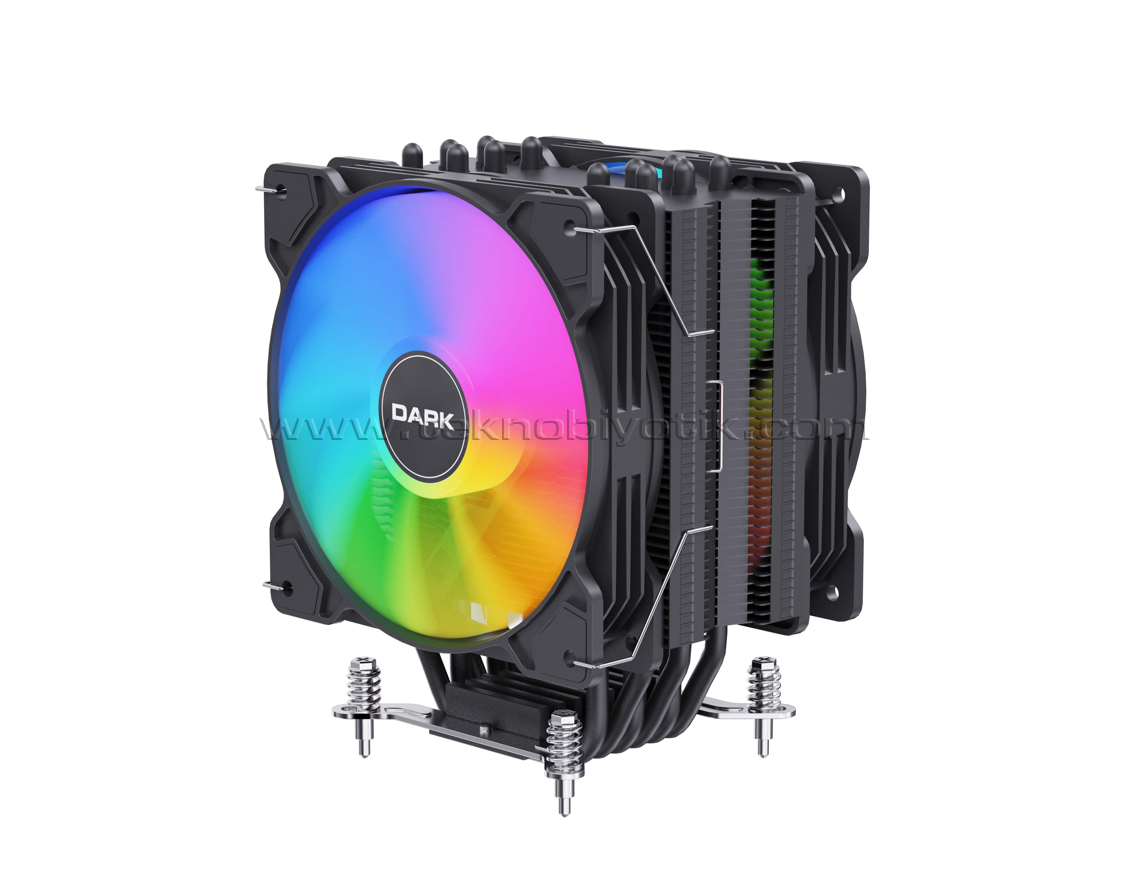 Dark Freezer X125 2x12cm 72CFM ARGB LED Fanlı, 4Pin PWM Bağlantılı