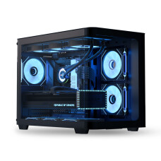 Aerocool P300C 3.1 3X12CM MIRROR A- PANORAMIK TEMPERED PANEL AE-P300C-BK mATX RGB 850W PSU 80+ Gold